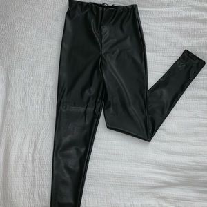 Faux leather leggings